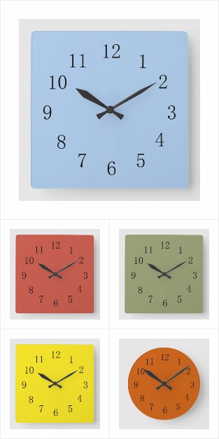 Plain Solid Color Lowpriced Wall Clocks
