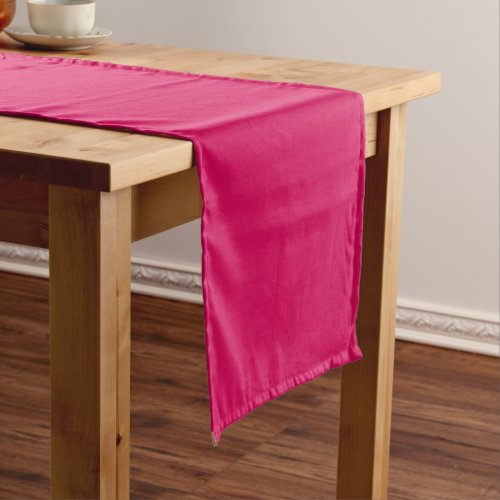 Plain solid color ruby red dark pink short table runner