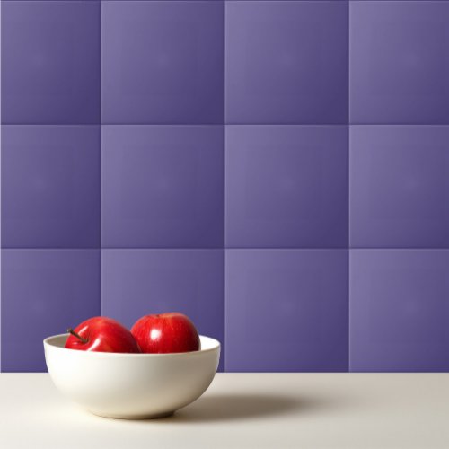Plain solid dark amethyst smoke purple ceramic tile