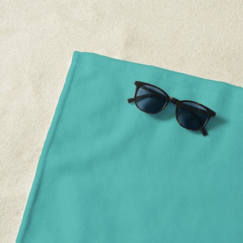 Plain solid eucalyptus pastel turquoise beach towel