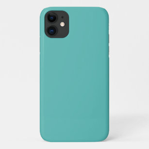 Plain solid eucalyptus pastel turquoise iPhone 11 case