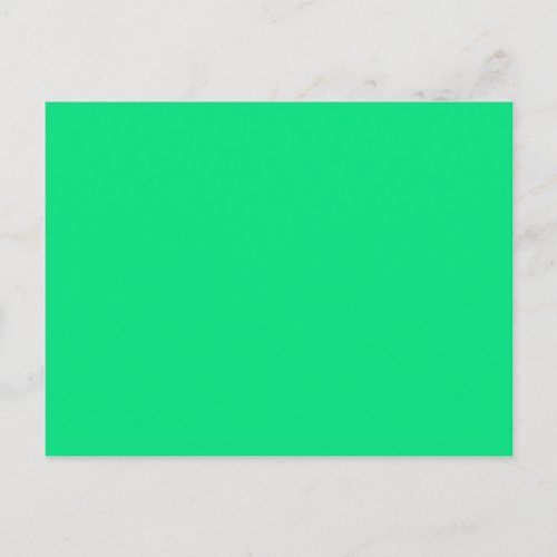 Plain solid green postcard