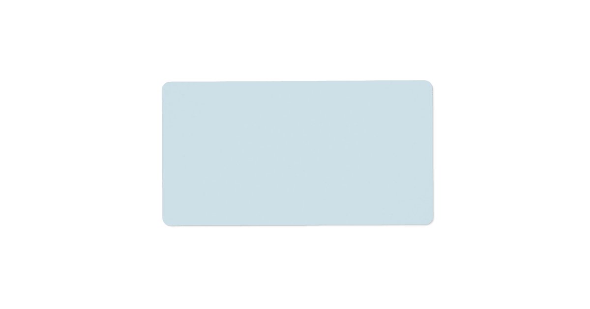 Plain solid pale muted sky blue background blank label Zazzle
