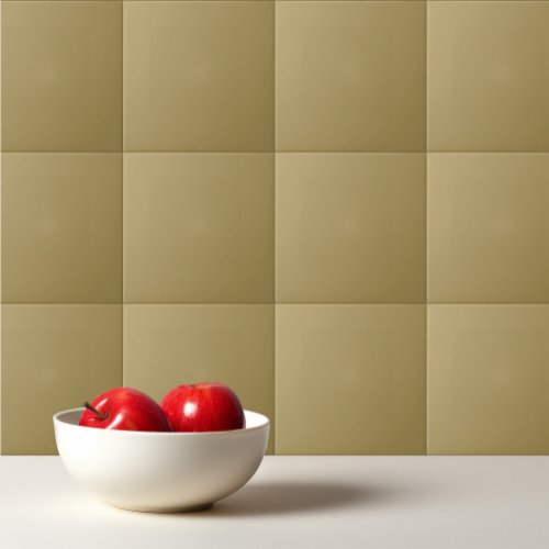 Plain solid pastel antique brass brown beige ceramic tile