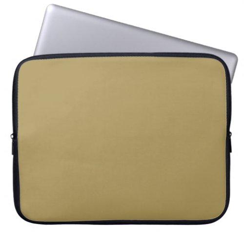 Plain solid pastel antique brass brown beige laptop sleeve