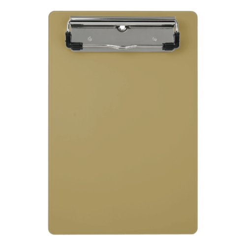 Plain solid pastel antique brass brown beige mini clipboard