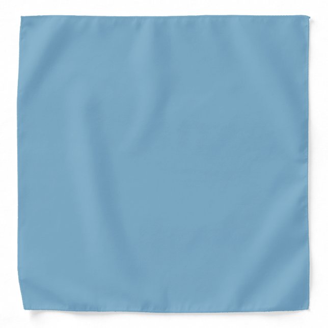 Plain solid pastel dusty blue bandana (Front)