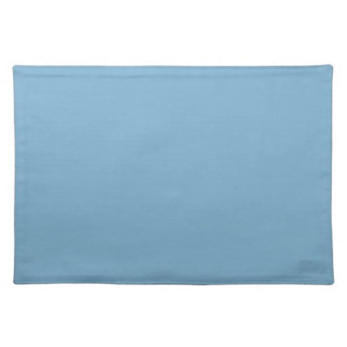 Plain solid pastel dusty blue cloth placemat