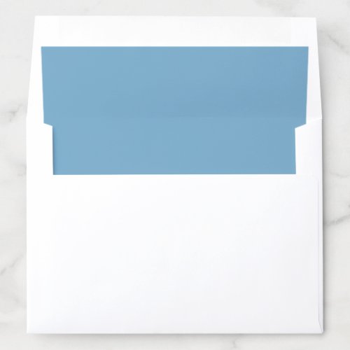 Plain solid pastel dusty blue envelope liner