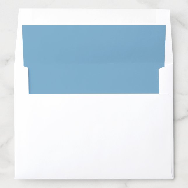 Plain solid pastel dusty blue envelope liner (In Envelope)