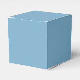Plain solid pastel dusty blue favor boxes