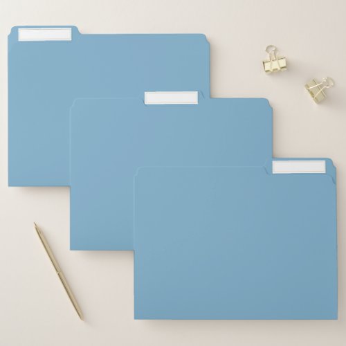 Plain solid pastel dusty blue file folder