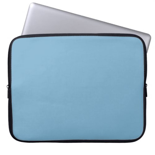 Plain solid pastel dusty blue laptop sleeve