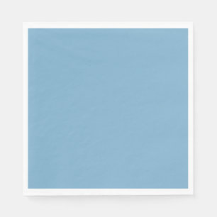 Plain solid pastel dusty blue napkins