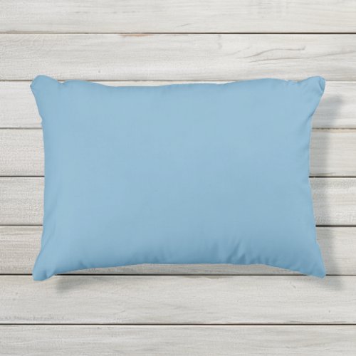 Plain solid pastel dusty blue outdoor pillow