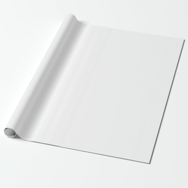 PLAIN SOLID WHITE | WRAPPING PAPER (Unrolled)