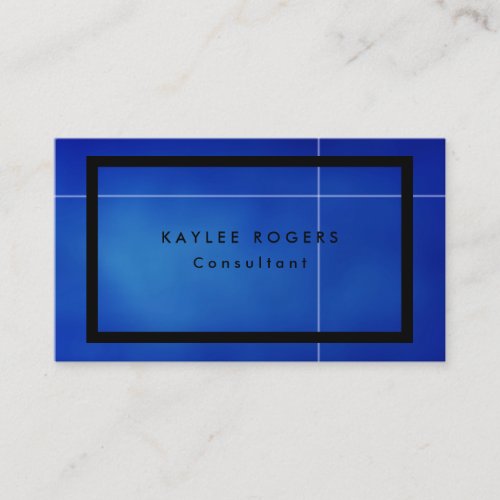 Plain Sophisticated Blue Black Professional Business Card