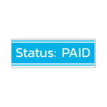 [ Thumbnail: Plain "Status: Paid" Rubber Stamp ]