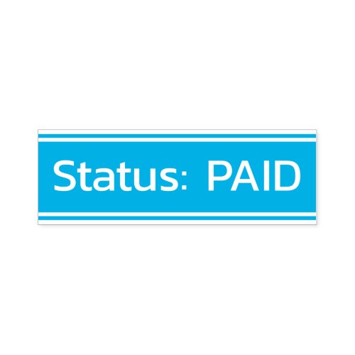 Plain Status PAID Rubber Stamp