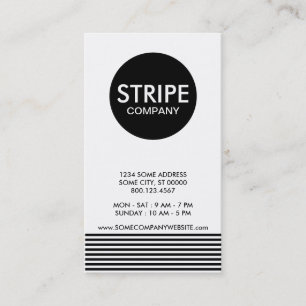 plain stripe company business card