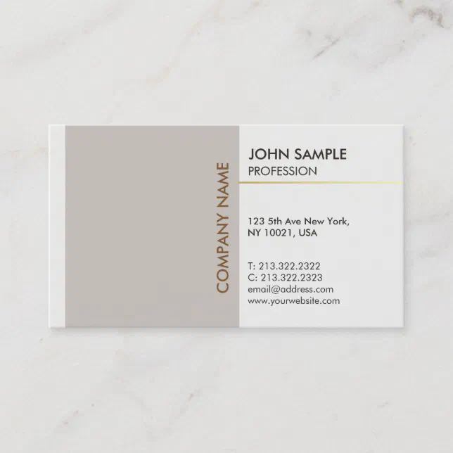 Plain Stylish Modern Professional Elegant Design Business Card | Zazzle