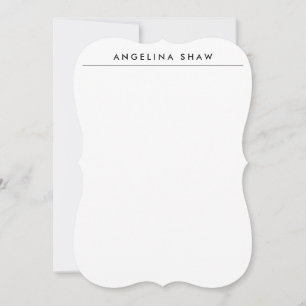 Plain Stylish White Professional Creation Note Card