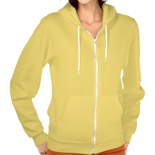 Plain sunny yellow hoodie fleece for women, ladies | Zazzle