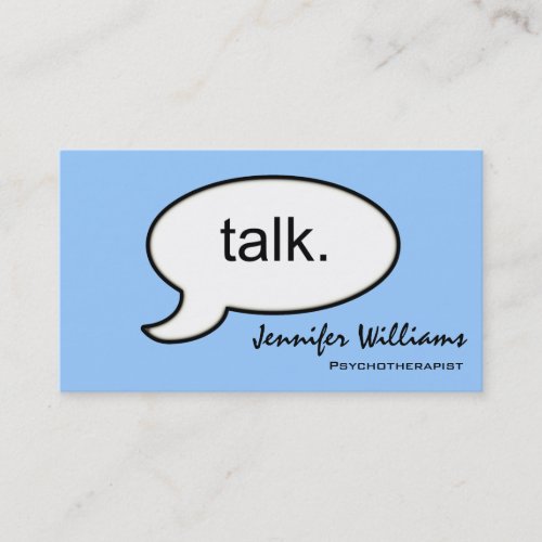 Plain Talk Psychotherapist Modern Business Card