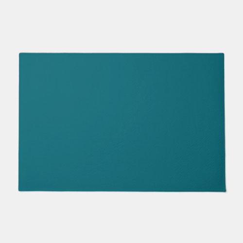 Plain teal dark Caribbean blue water Doormat