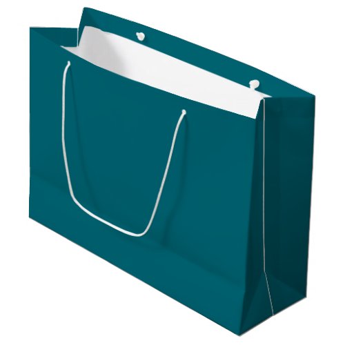 Plain teal dark Caribbean blue water Large Gift Bag