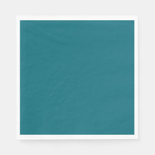 Plain teal dark Caribbean blue water Napkins