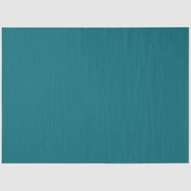 Plain teal dark Caribbean blue water Tissue Paper (Front)