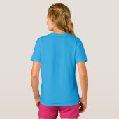 Plain Teal Girls' Basic T-Shirt (Back Full)