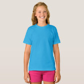 Plain Teal Girls' Basic T-Shirt (Front Full)