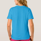 Plain Teal Girls' Basic T-Shirt (Back)