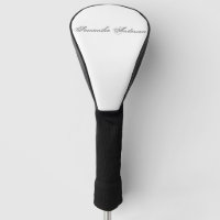 Plain Text Personalized Create Your Own Golf Head Cover