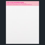 Plain Texts on Monochrome Pink Heading of Business Letterhead<br><div class="desc">Simple and plain texts designs are often easy to understand and remember. Plain texts design heading of letterhead that you can customize to advertise your business or to promote your brand name to customers or clients. Customizable office supply that you can use to build brand name awareness. Design on the...</div>