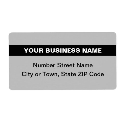 Plain Texts With Highlight Business Gray Shipping Label