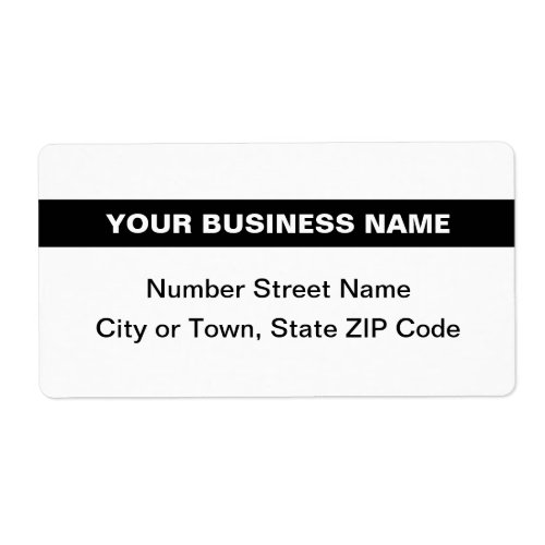 Plain Texts With Highlight Business White Shipping Label