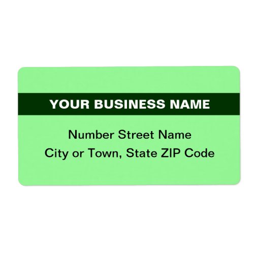 Plain Texts With Highlight Light Green Shipping Label