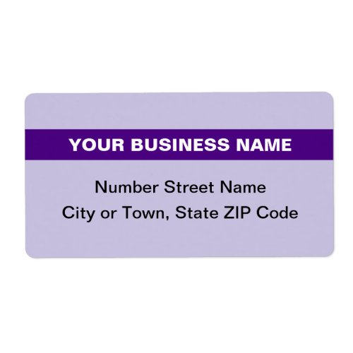 Plain Texts With Highlight Purple Shipping Label