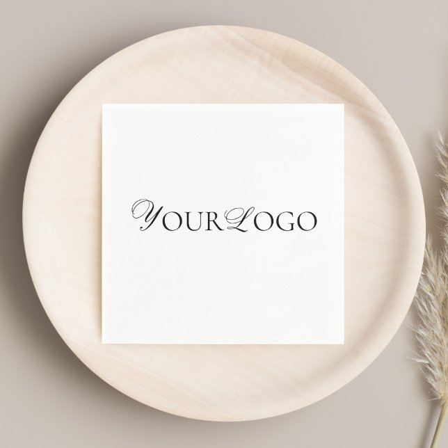 Plain Thin Business Logo Company Event Minimalist Napkins (Creator Uploaded)