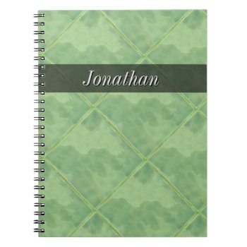 Plain Tile Ceramic Surface Gray Any Text Notebook by KreaturRock at Zazzle