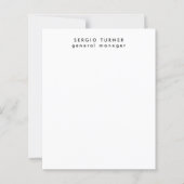 Plain Trendy Minimalist Professional Paper Sheet (Front)