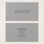 Plain Trendy Minimalist Professional Profile Card (Front & Back)
