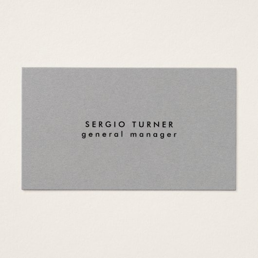 Plain Trendy Minimalist Professional Profile Card (Front)