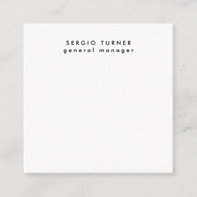 Plain Trendy Minimalist Professional Profile Enclosure Card (Front)