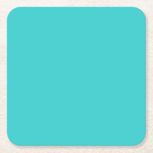 Plain Turquoise coaster square