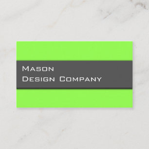 Plain Two Tone Lime and Gray Stylish Card