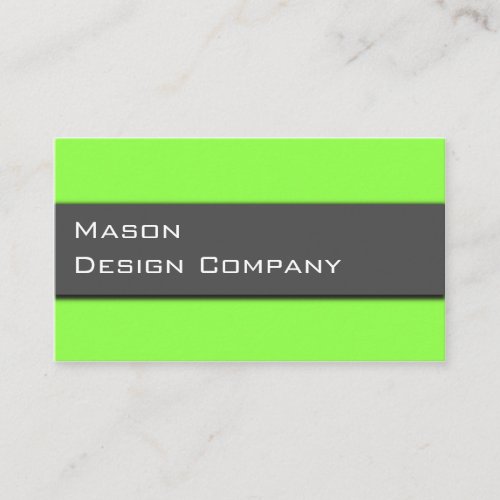 Plain Two Tone Lime and Gray Stylish Card Business Card Templates